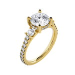 Round 3 Stone Lab Grown Diamond Ring