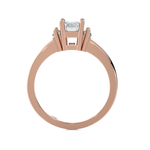 Emerald-Cut With Baguette Three Stone Lab Grown Diamond Ring