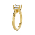 Emerald-Cut With Baguette Three Stone Lab Grown Diamond Ring