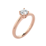 Round Lab Grown Diamond Solitaire Engagement Ring