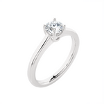 Round Lab Grown Diamond Solitaire Engagement Ring