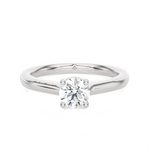Round Lab Grown Diamond Solitaire Engagement Ring