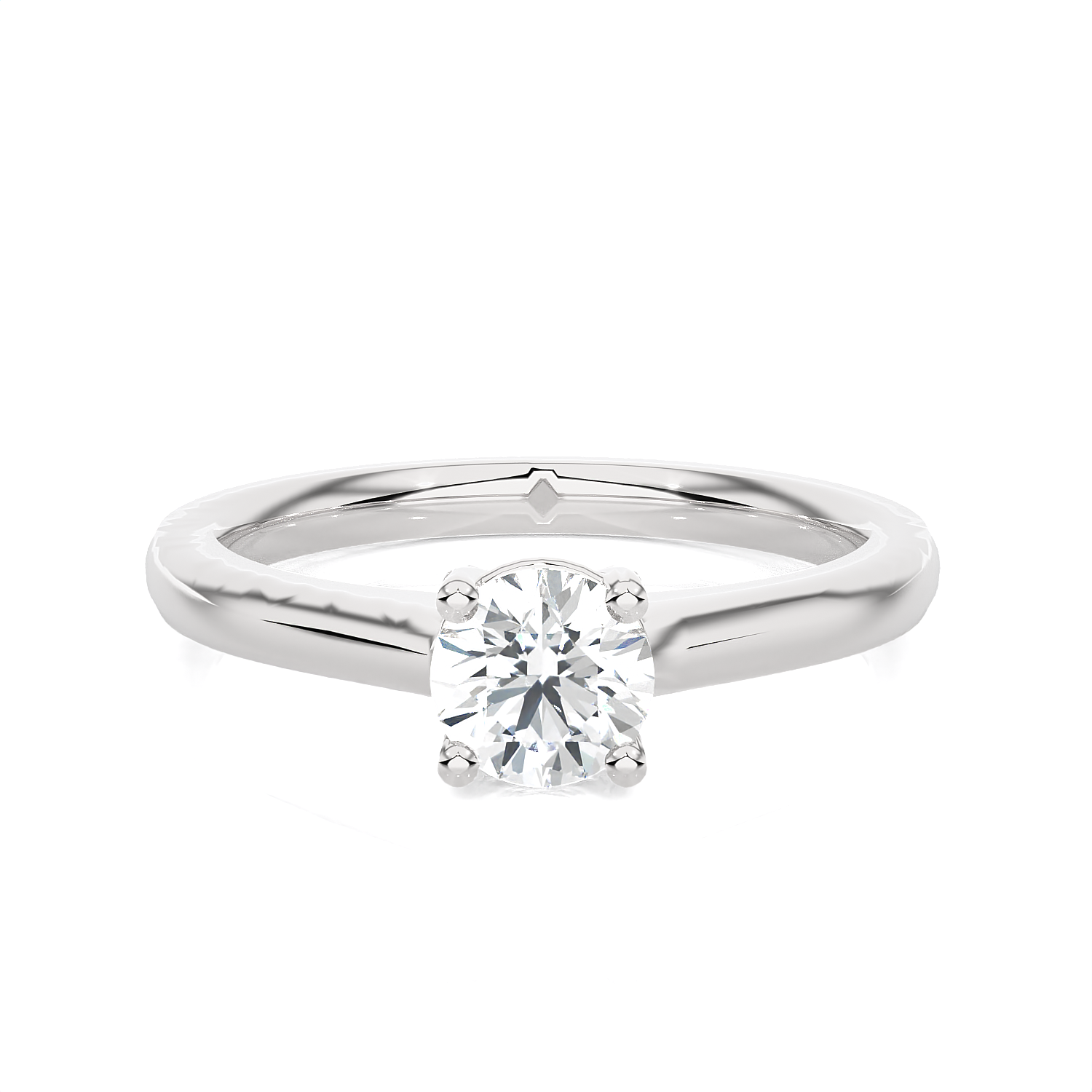 Round Lab Grown Diamond Solitaire Engagement Ring