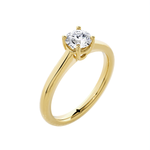 Round Lab Grown Diamond Solitaire Engagement Ring