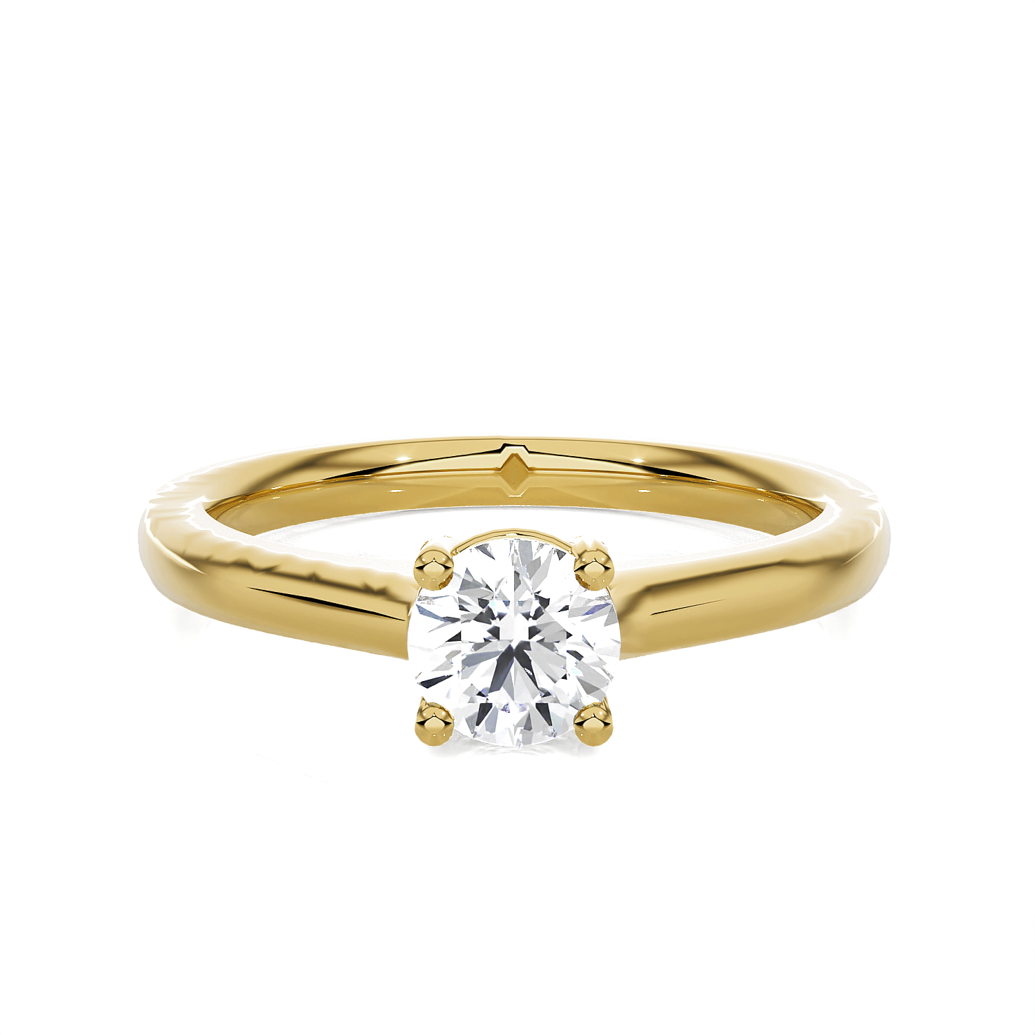 Round Lab Grown Diamond Solitaire Engagement Ring