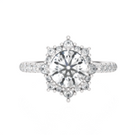 Round Lab Grown Diamond Halo Engagement Ring