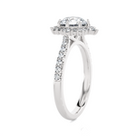 Round Lab Grown Diamond Halo Engagement Ring