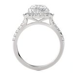 Round Lab Grown Diamond Halo Engagement Ring
