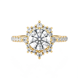 Round Lab Grown Diamond Halo Engagement Ring