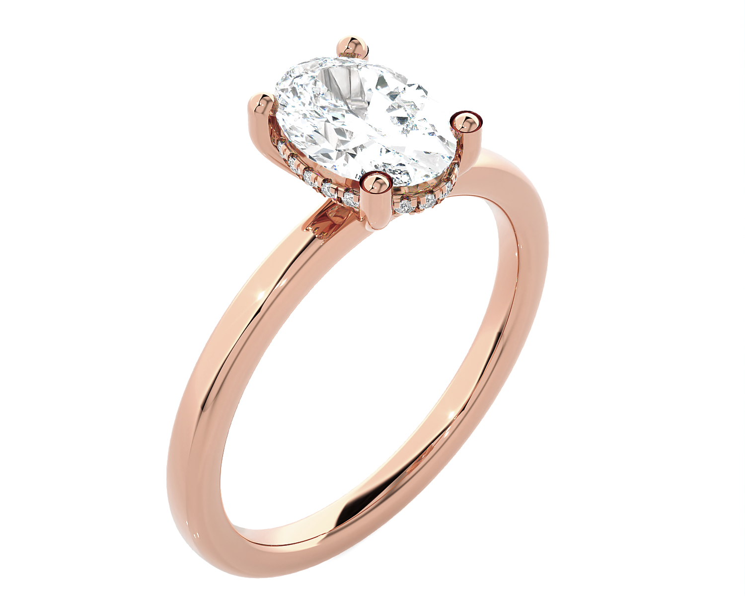 Oval Lab Grown Diamond Solitaire Engagement Ring