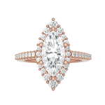 Marquise Lab Grown Diamond Halo Engagement Ring