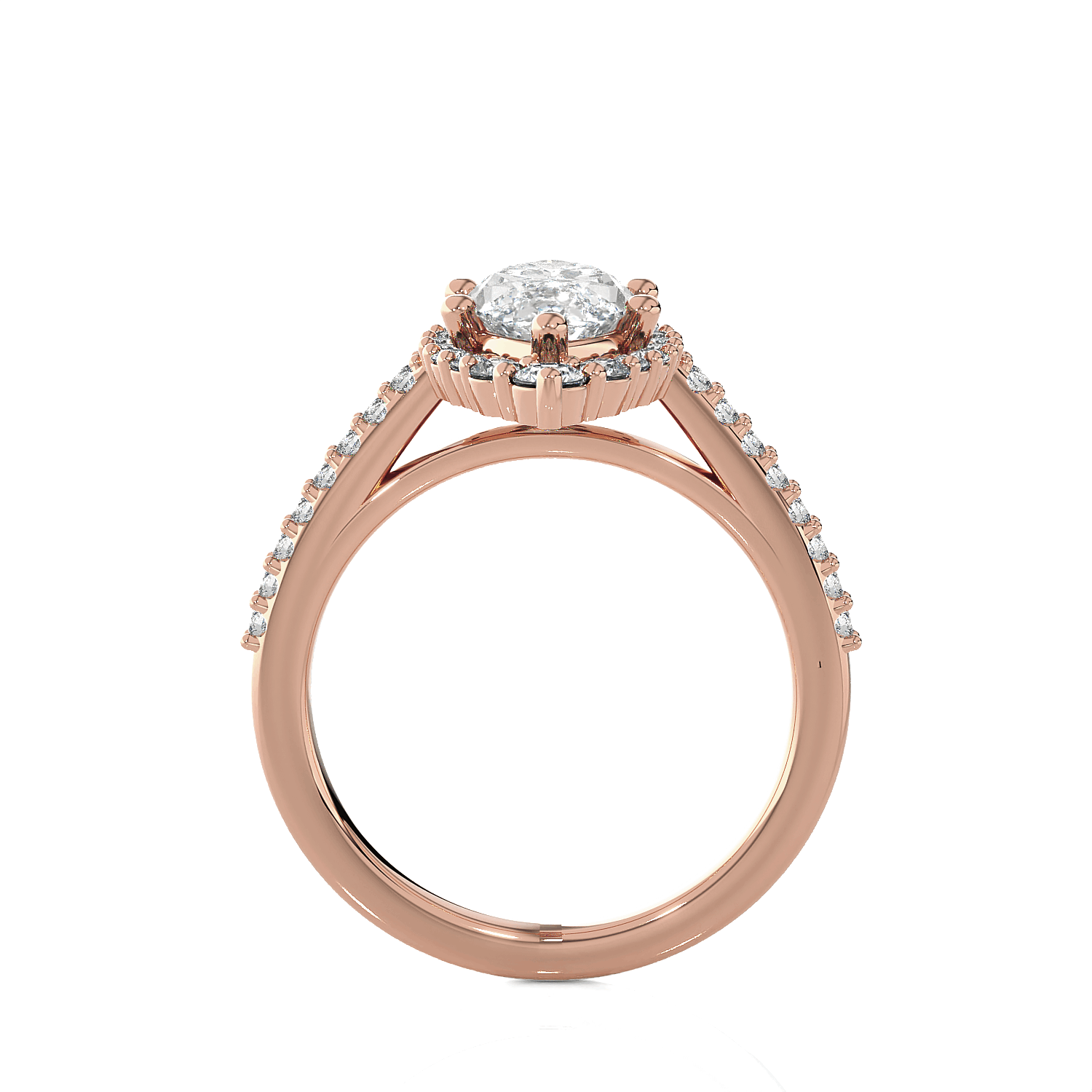 Marquise Lab Grown Diamond Halo Engagement Ring