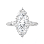 Marquise Lab Grown Diamond Halo Engagement Ring