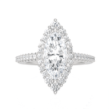 Marquise Lab Grown Diamond Halo Engagement Ring