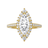Marquise Lab Grown Diamond Halo Engagement Ring