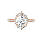 Round Lab Grown Diamond Halo Engagement Ring