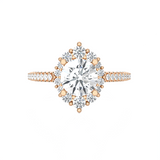 Round Lab Grown Diamond Halo Engagement Ring