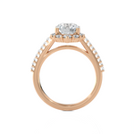 Round Lab Grown Diamond Halo Engagement Ring