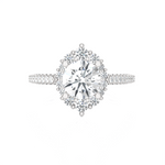 Round Lab Grown Diamond Halo Engagement Ring