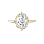 Round Lab Grown Diamond Halo Engagement Ring