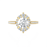 Round Lab Grown Diamond Halo Engagement Ring