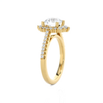 Round Lab Grown Diamond Halo Engagement Ring