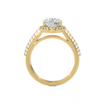 Round Lab Grown Diamond Halo Engagement Ring