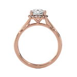 Round Lab Grown Diamond Halo Engagement Ring