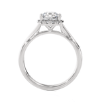 Round Lab Grown Diamond Halo Engagement Ring