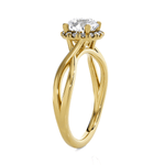 Round Lab Grown Diamond Halo Engagement Ring