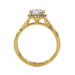 Round Lab Grown Diamond Halo Engagement Ring