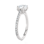 Emerald-Cut Lab Grown Diamond Side Stone Engagement Ring