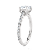 Emerald-Cut Lab Grown Diamond Side Stone Engagement Ring