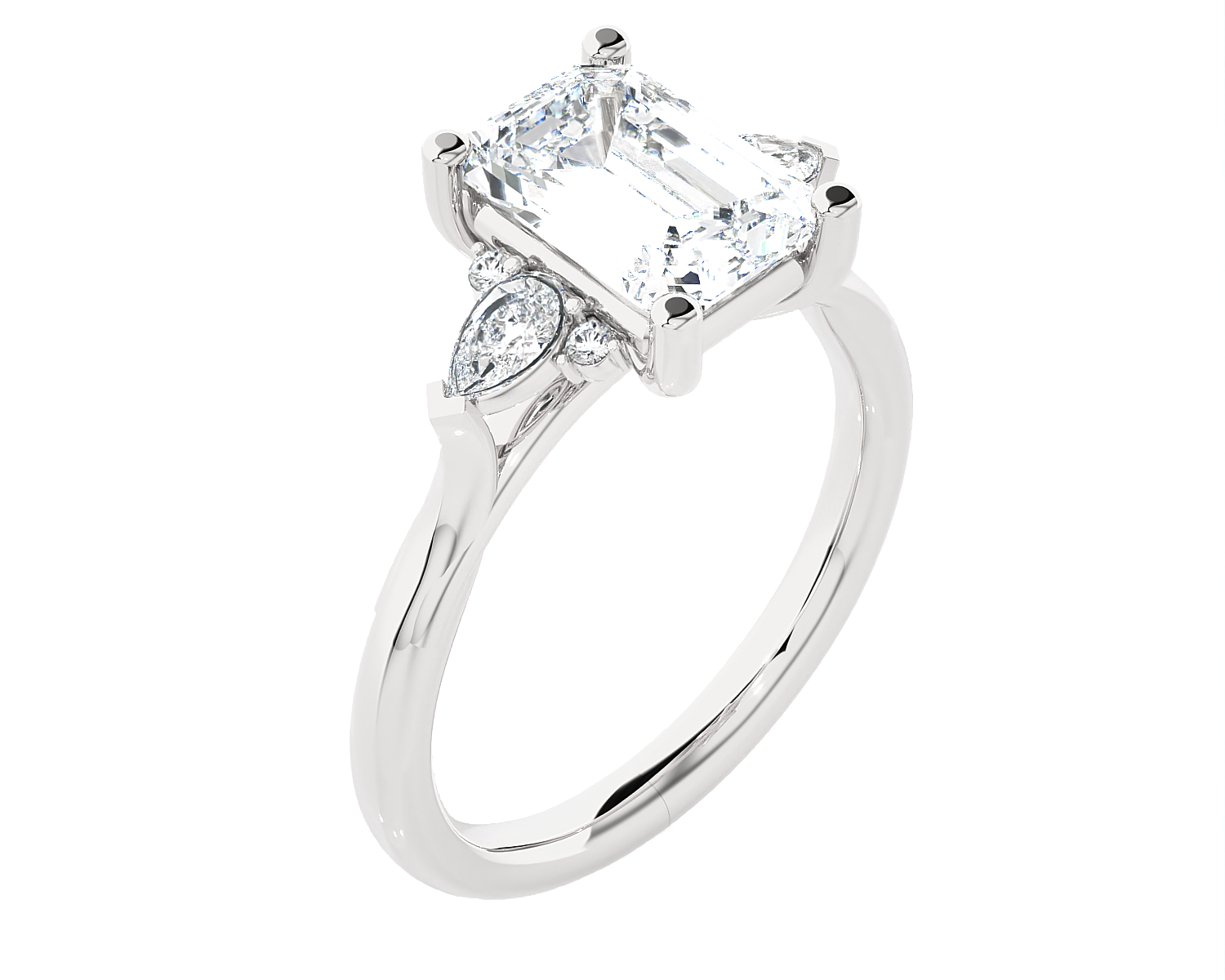 Oval Three Stone Lab Grown Diamond Ring