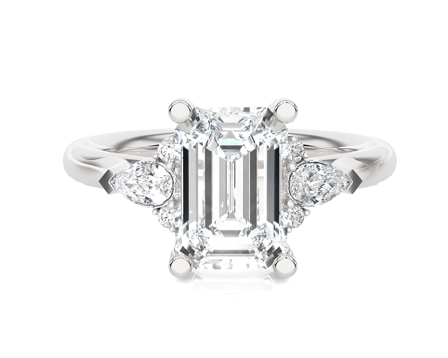 Oval Three Stone Lab Grown Diamond Ring