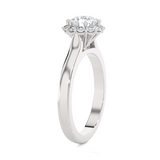 Round Lab Grown Diamond Halo Engagement Ring