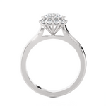 Round Lab Grown Diamond Halo Engagement Ring