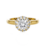 Round Lab Grown Diamond Halo Engagement Ring