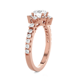 Round Lab Grown Diamond Halo Engagement Ring