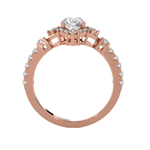 Round Lab Grown Diamond Halo Engagement Ring