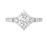 Round Lab Grown Diamond Halo Engagement Ring
