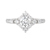 Round Lab Grown Diamond Halo Engagement Ring