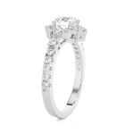 Round Lab Grown Diamond Halo Engagement Ring