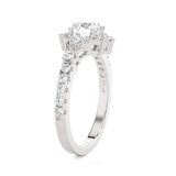 Round Lab Grown Diamond Halo Engagement Ring