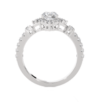 Round Lab Grown Diamond Halo Engagement Ring