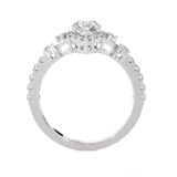 Round Lab Grown Diamond Halo Engagement Ring