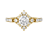 Round Lab Grown Diamond Halo Engagement Ring