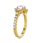 Round Lab Grown Diamond Halo Engagement Ring