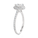 Round Lab Grown Diamond Halo Engagement Ring