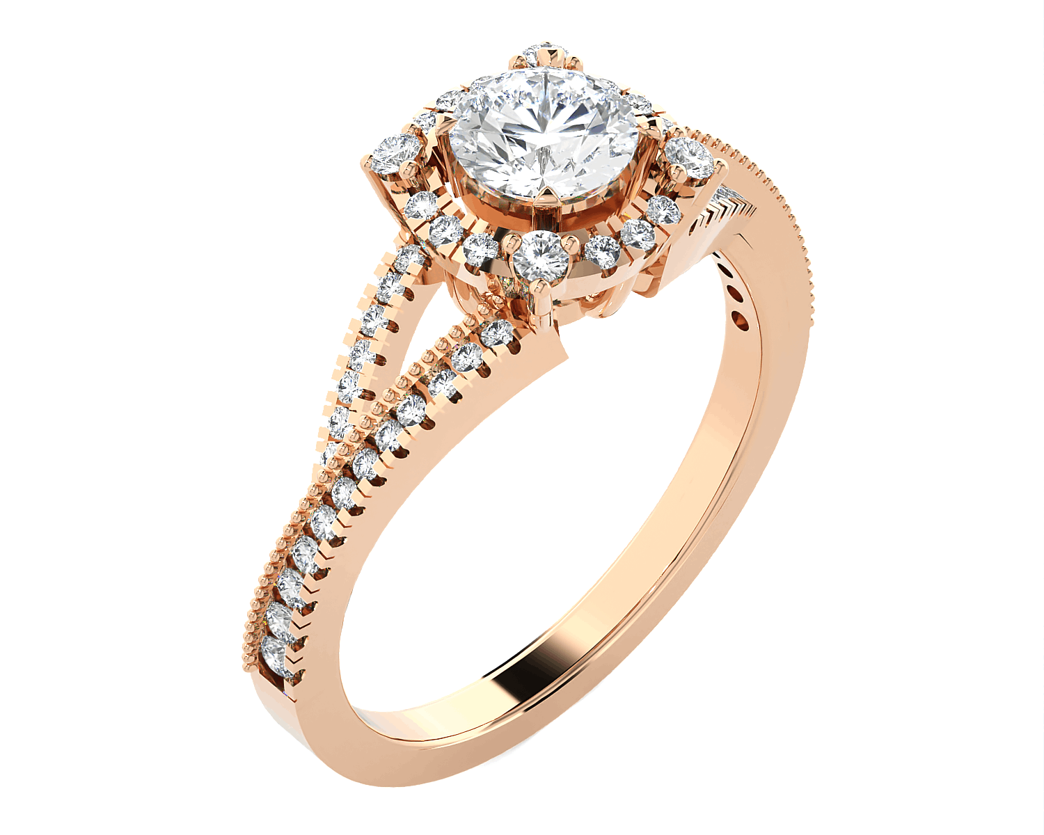 Oval Lab Grown Diamond Side Stone Engagement Ring